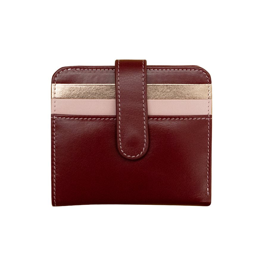 Bi-fold Credit Card Wallet - Wine Multi