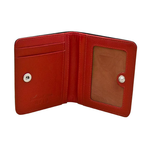 Bi-fold Mini Wallet Two Tone - Black/Red