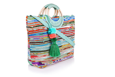 Ocean Upcycled Handwoven Tote