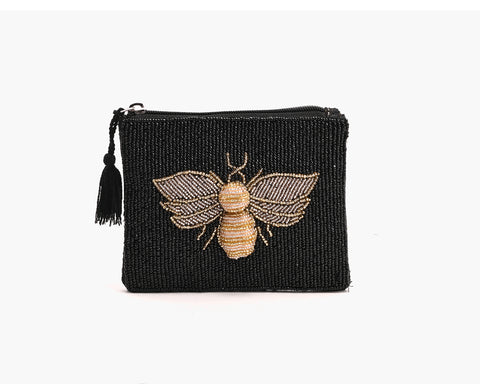 Bee Glam Coin Bag - Black