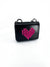 Spiked Heart Mini - Black with Pink Heart