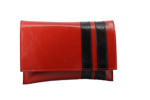 Racing Duo Clutch - Red with Black Stripes