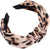 Vintage Headband-Chiffon Tan Leopard