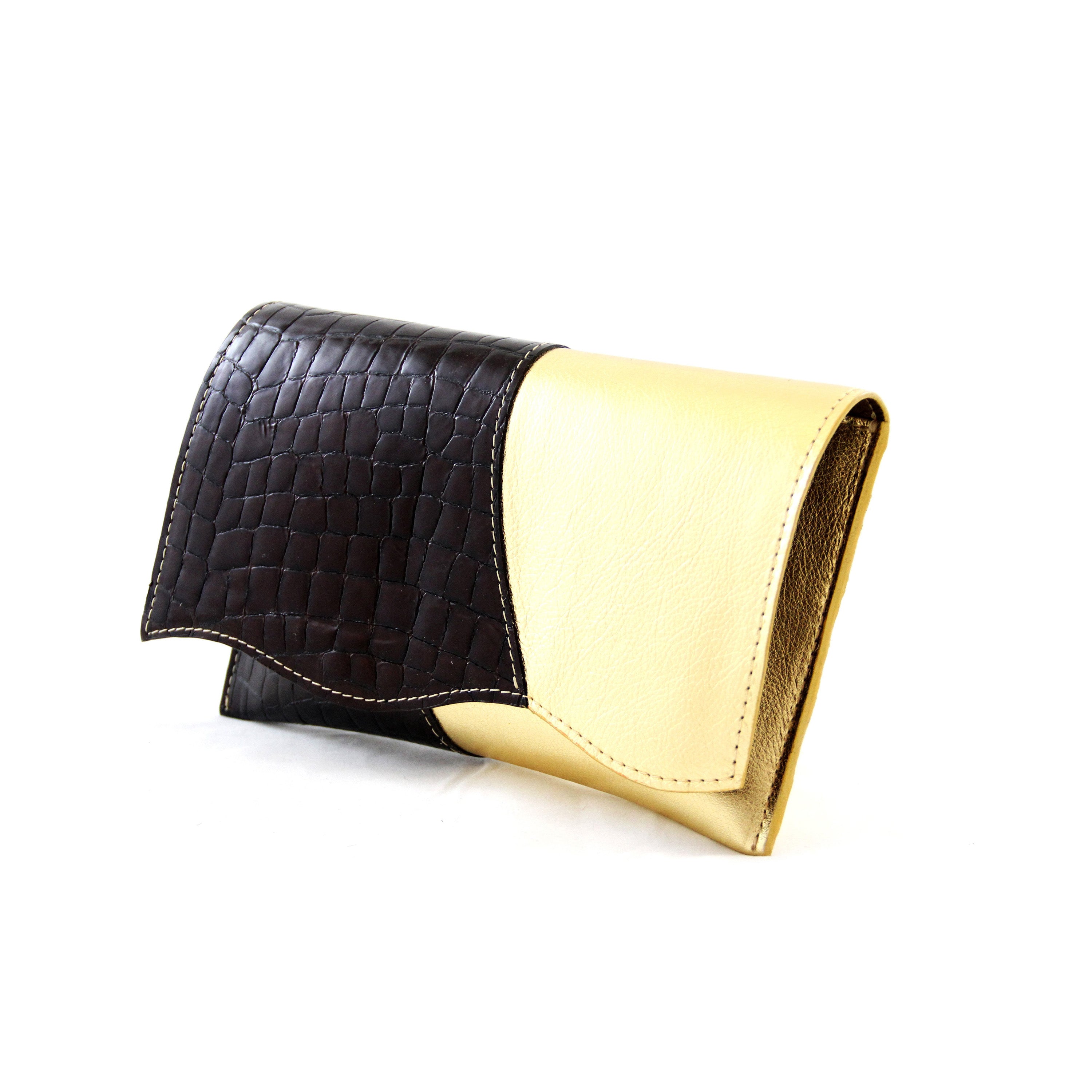 Gold & Brown Clutch
