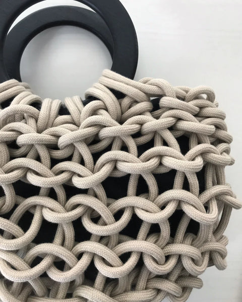 Braided Bag - Hanna White Rope